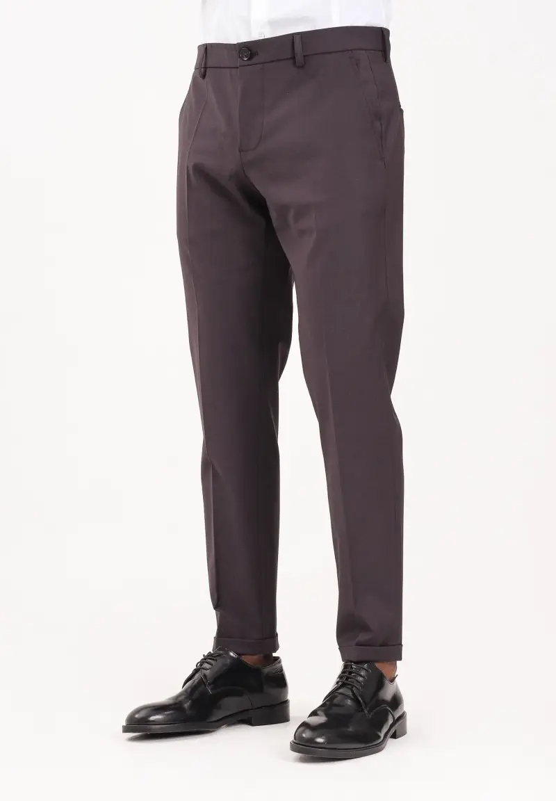 Pantalone elegante color vino da uomo
