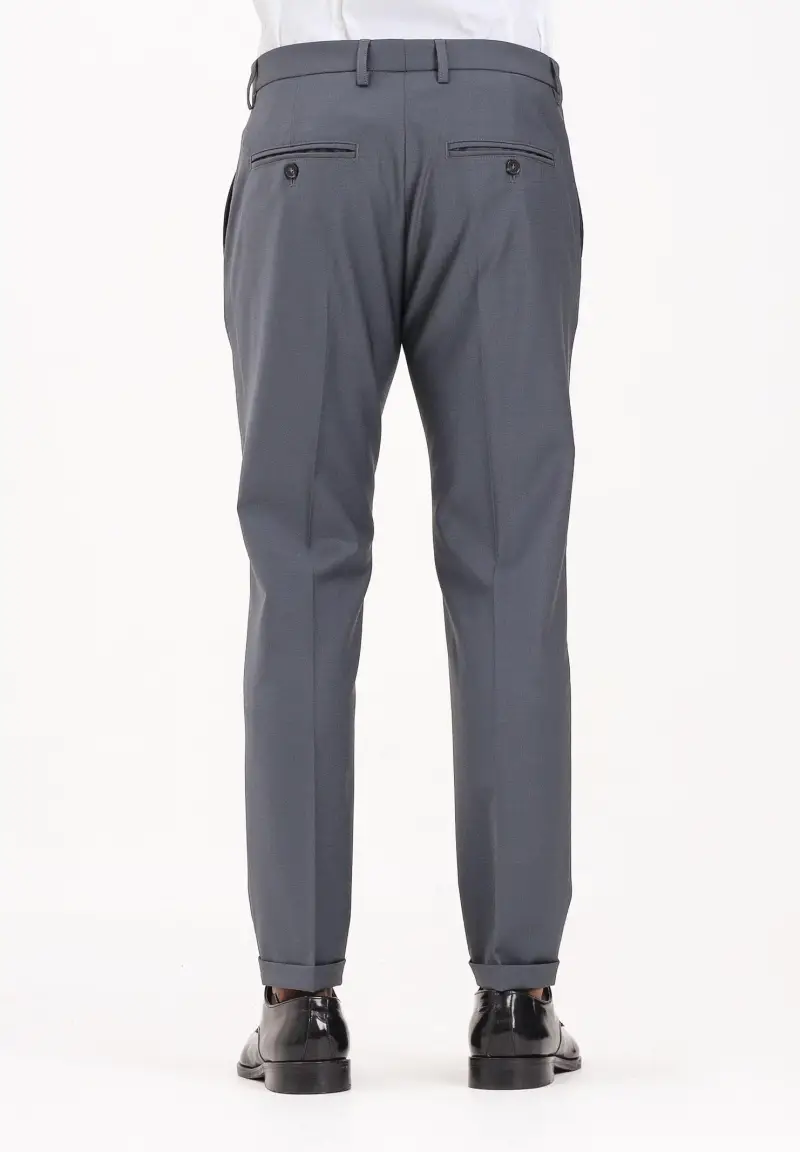 Pantalone elegante grigio scuro da uomo miniatura 3