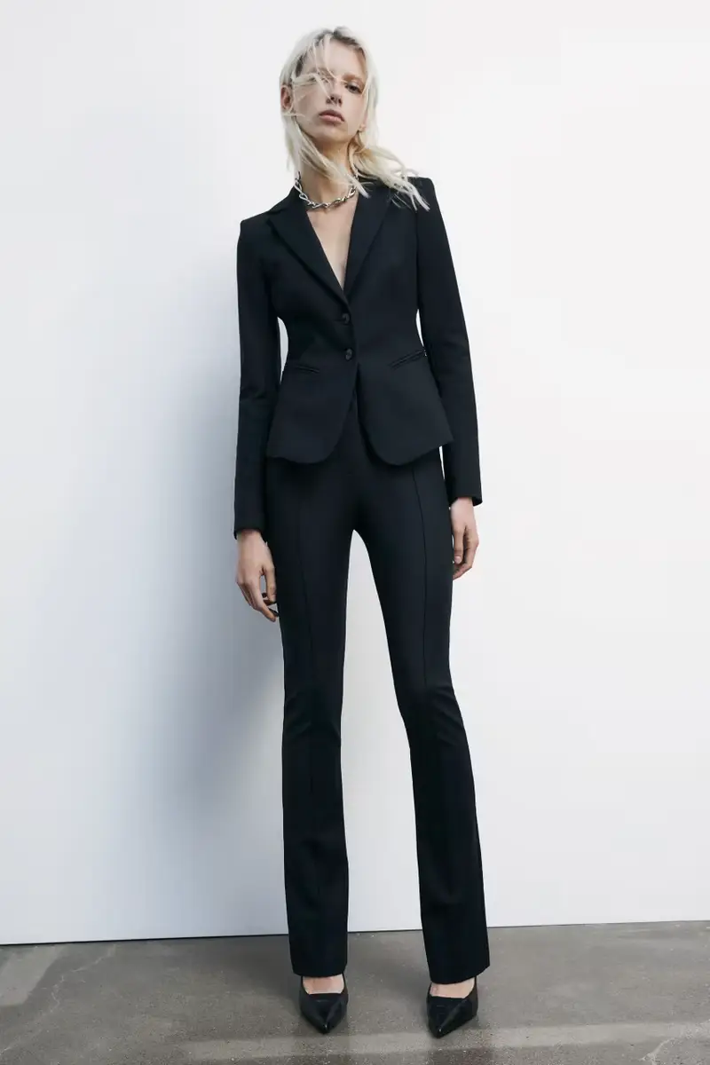 Pantalone Flare slim Nero