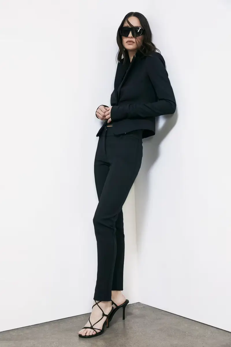 Pantalone slim alla caviglia Nero