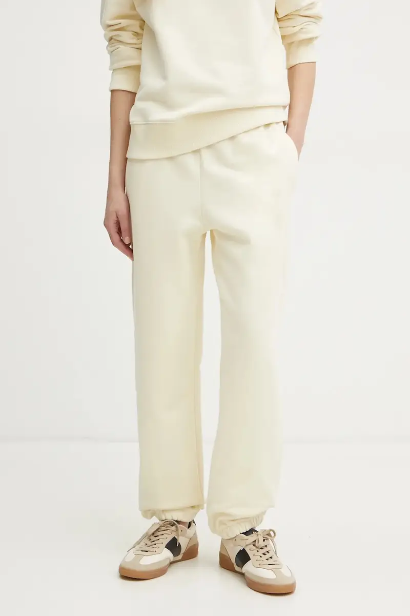 pantaloni della tuta di cotone colore beige 8P0687 J079