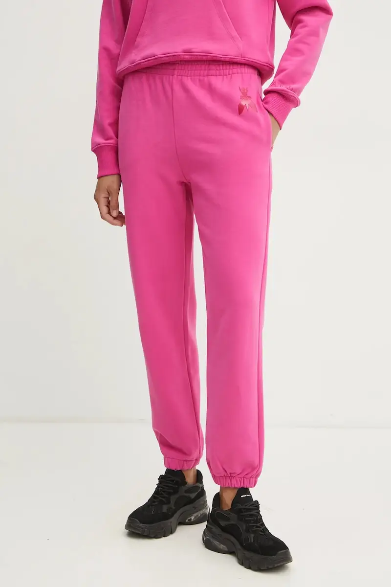pantaloni della tuta di cotone colore rosa 8P0687 J079