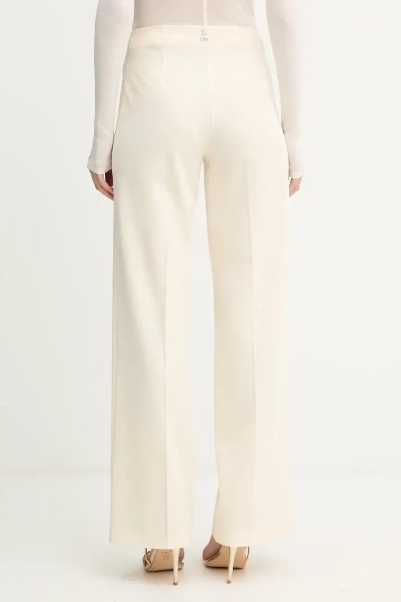 pantaloni donna colore beige 2P1725 A498 miniatura 3