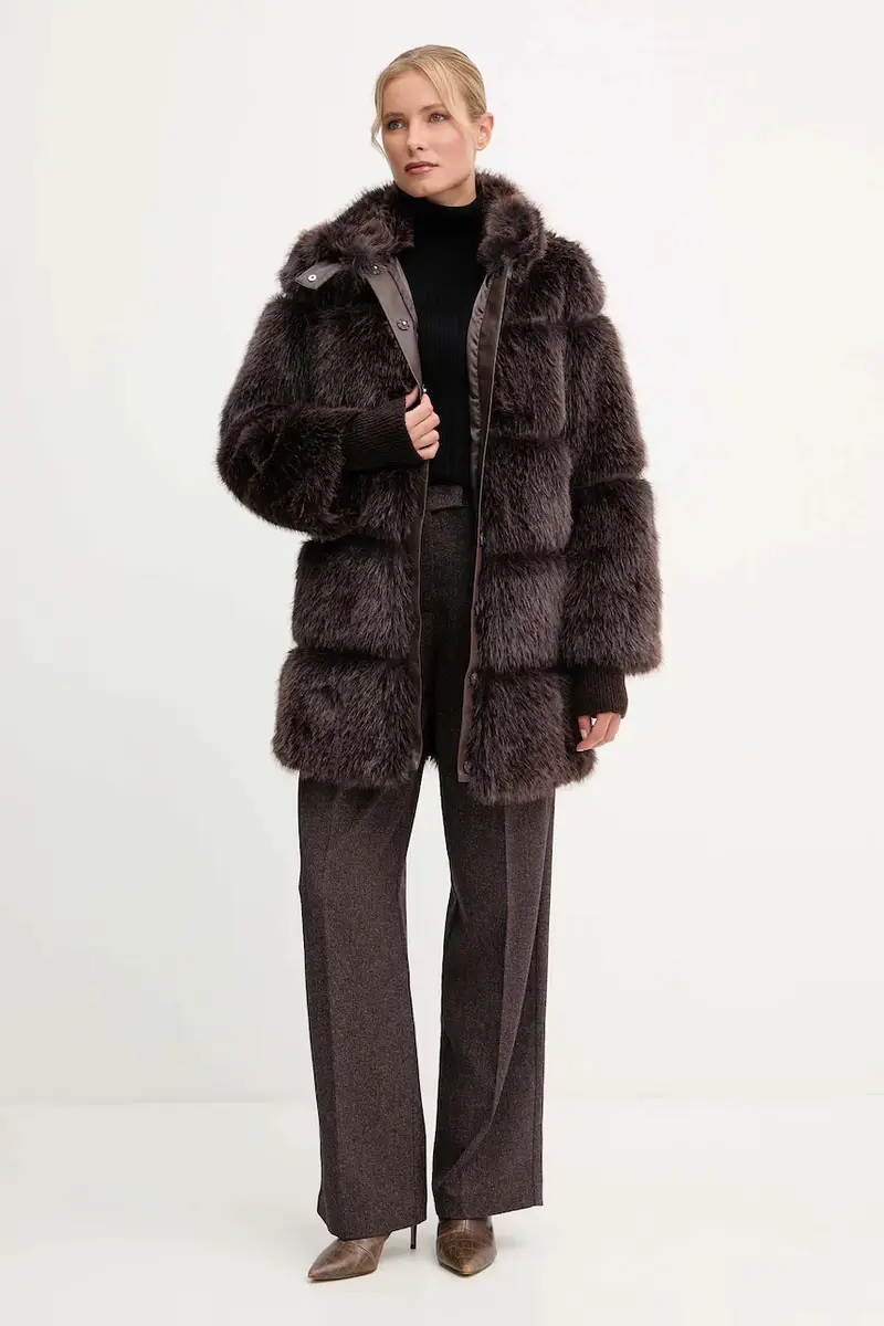 pantaloni donna colore marrone 2P1700 A646 miniatura 2