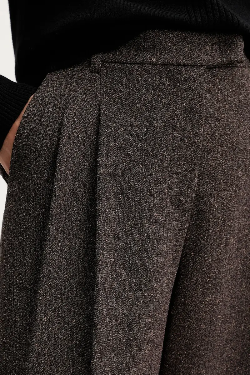 pantaloni donna colore marrone 2P1700 A646 miniatura 4