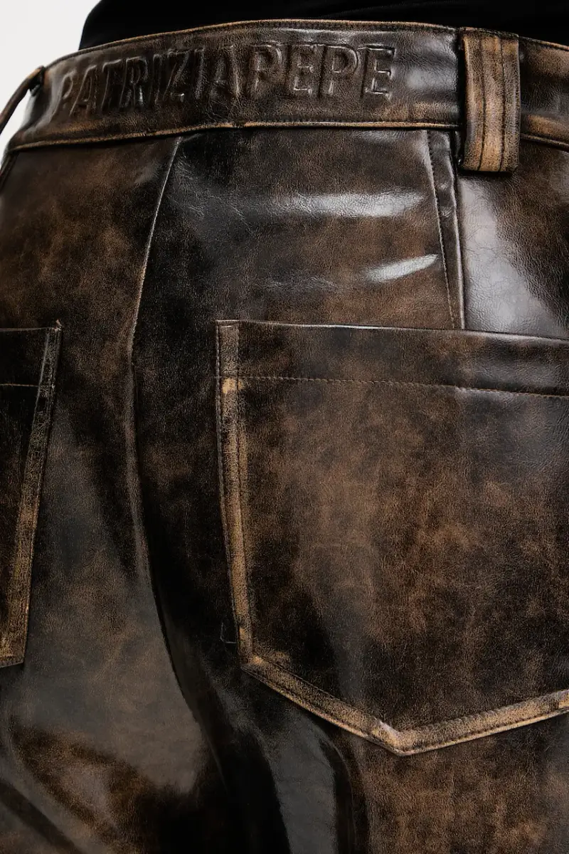 pantaloni donna colore marrone 8P0758 E064 miniatura 4