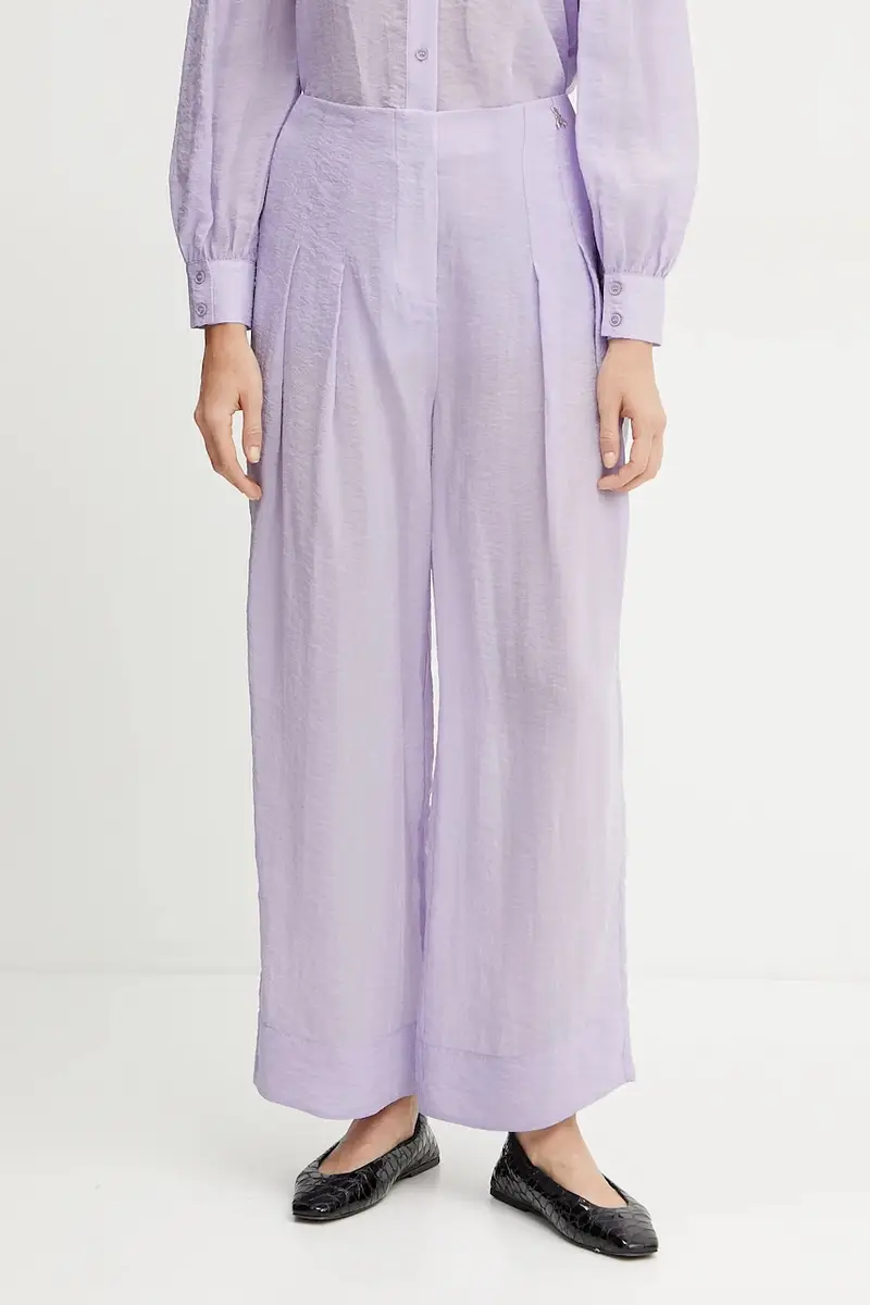 pantaloni donna colore violetto 2P1668 A600