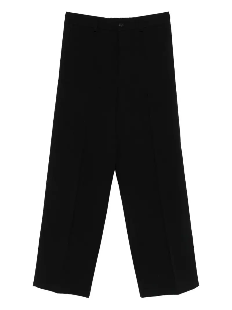 Pantaloni dritti neri in tessuto tecnico Nero