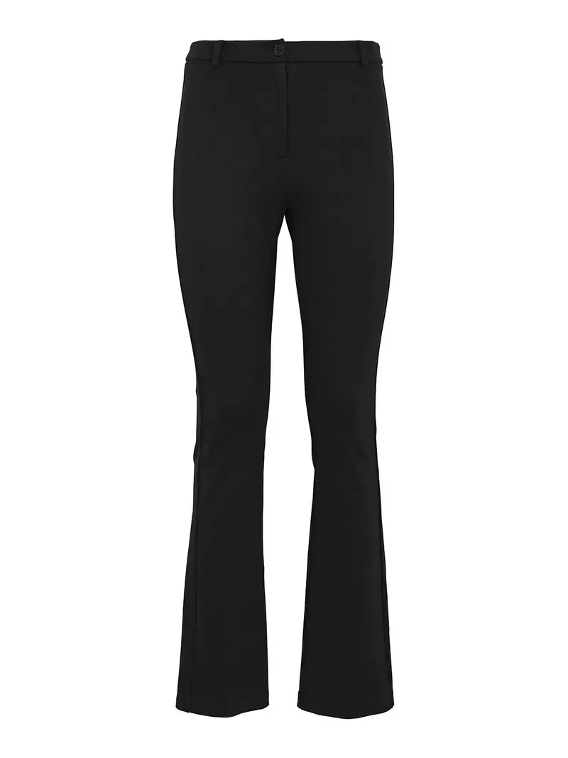 Pantaloni Essential Slim in Viscosa Stretch Nero