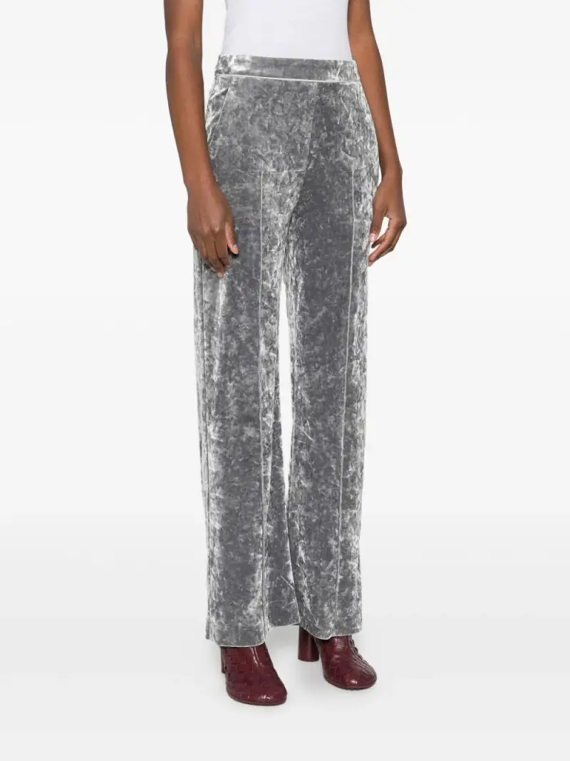 Pantaloni grigi in velluto Grigio miniatura 2