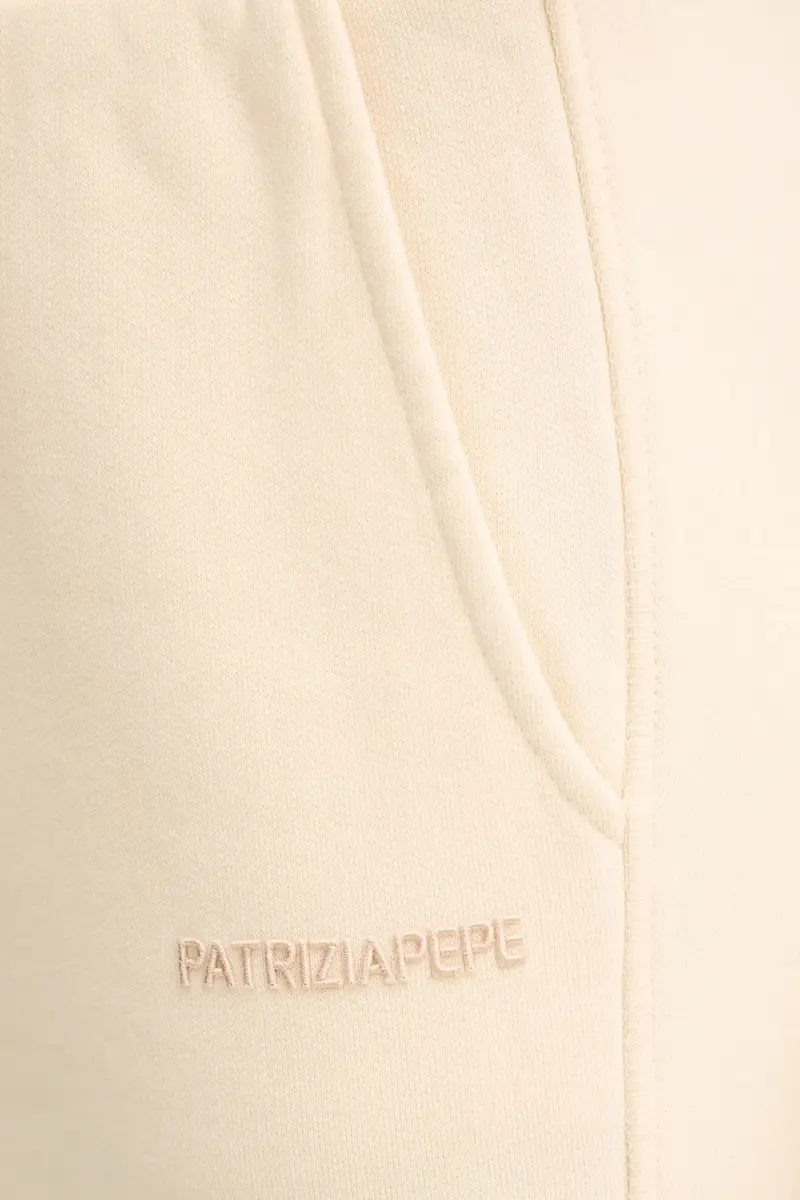 pantaloni tuta di cotone donna colore beige 2P1718 J079 miniatura 4