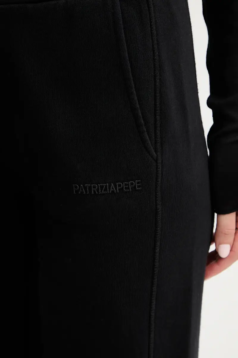 pantaloni tuta di cotone donna colore nero 2P1718 J079 miniatura 4