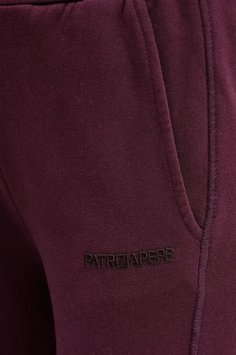 pantaloni tuta di cotone donna colore violetto 2P1718 J079 miniatura 4