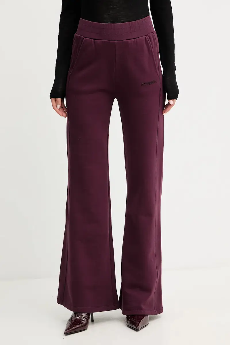 pantaloni tuta di cotone donna colore violetto 2P1718 J079