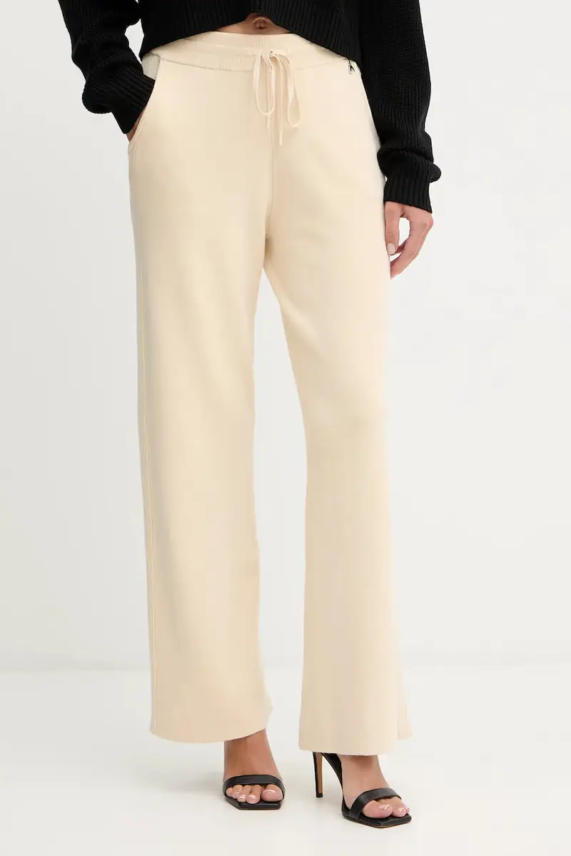 pantaloni tuta donna colore beige 2P1704 K207