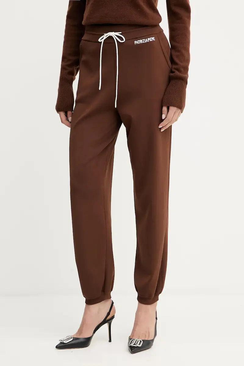 pantaloni tuta donna colore marrone 8P0736 K266