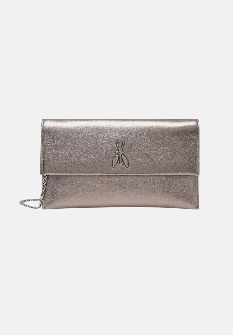 Pochette Fly grigio metallizzato da donna