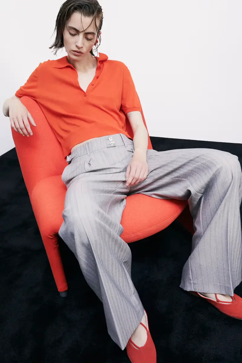 Polo in maglia leggera Arancione