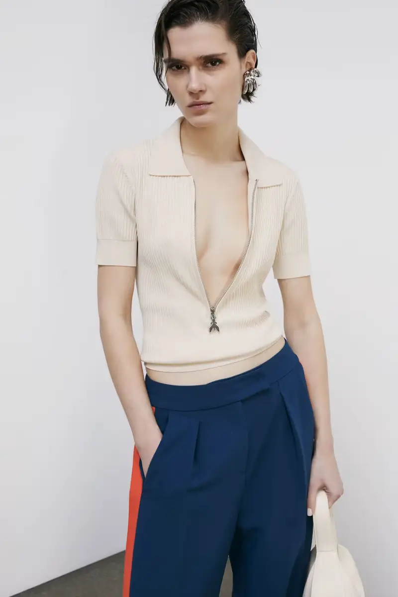 Polo in maglia leggera Bianco