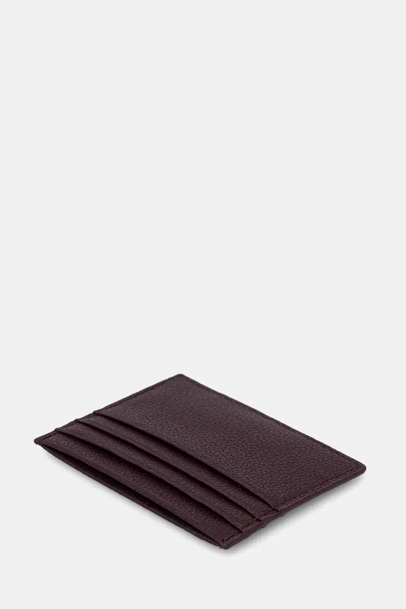 portacarte in pelle colore beige CQ7001 L001 Violetto miniatura 2