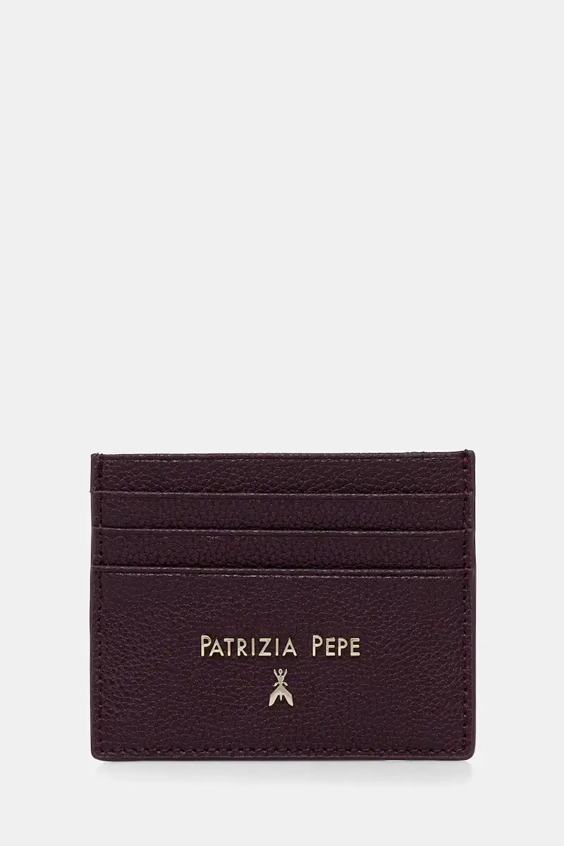 portacarte in pelle colore beige CQ7001 L001 Violetto