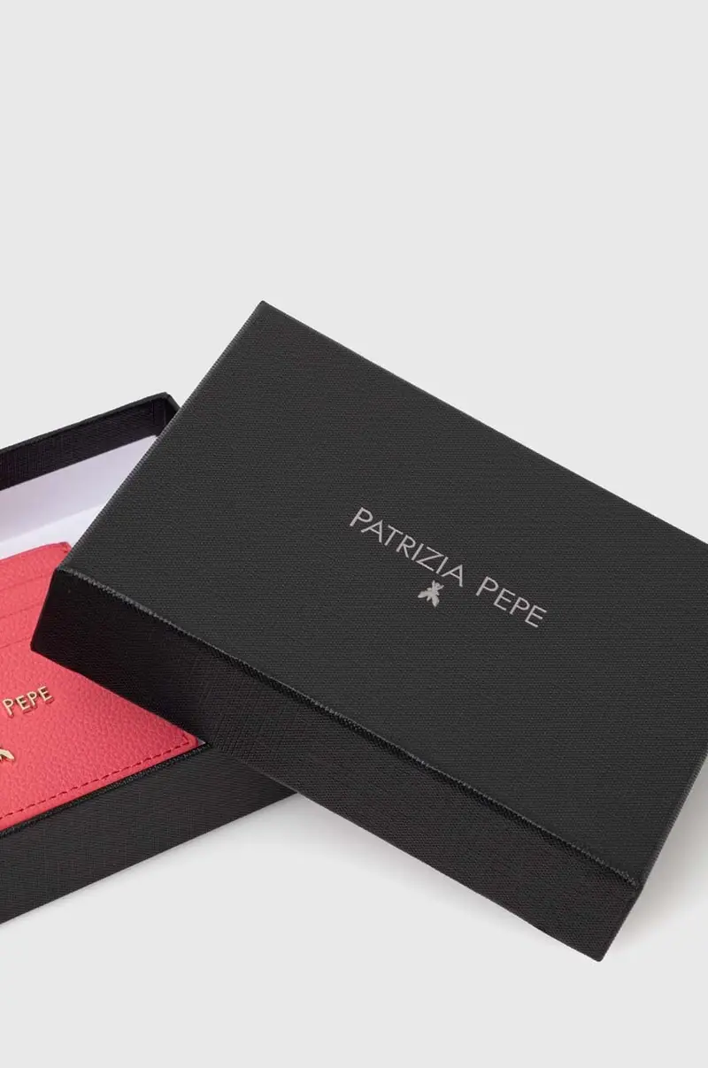 portacarte in pelle colore beige Rosa miniatura 4