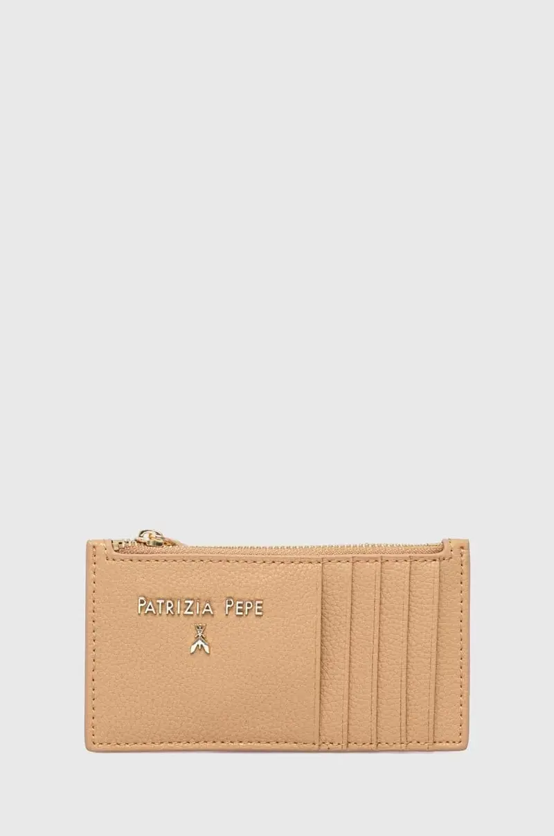 portafoglio in pelle donna colore beige