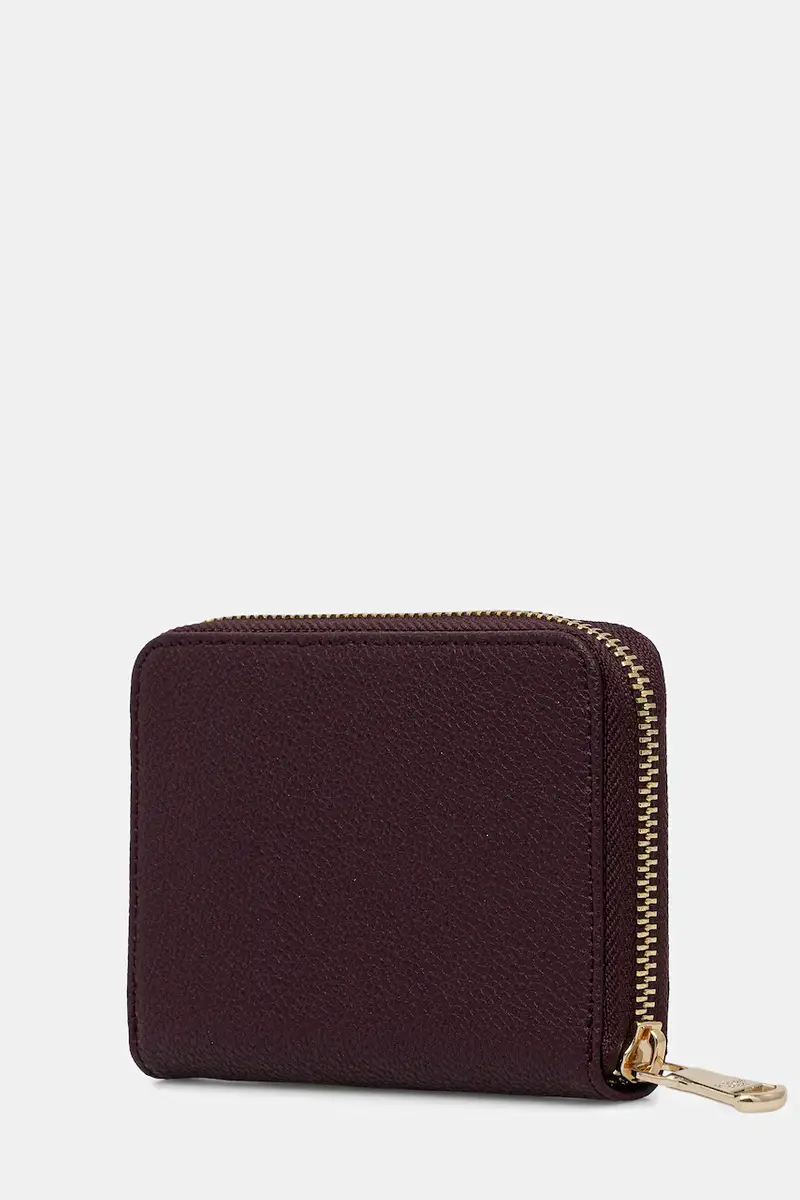 portafoglio in pelle donna colore beige 8Q0017 L001 Violetto miniatura 3