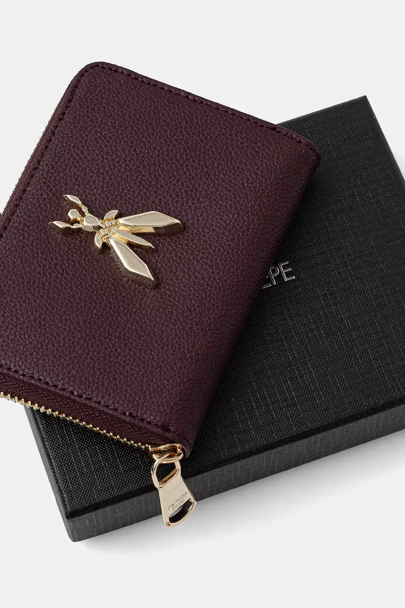 portafoglio in pelle donna colore beige 8Q0017 L001 Violetto miniatura 4