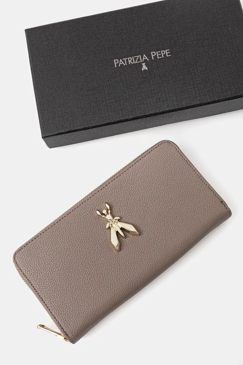 portafoglio in pelle donna colore beige 8Q0020 L001 Marrone miniatura 4