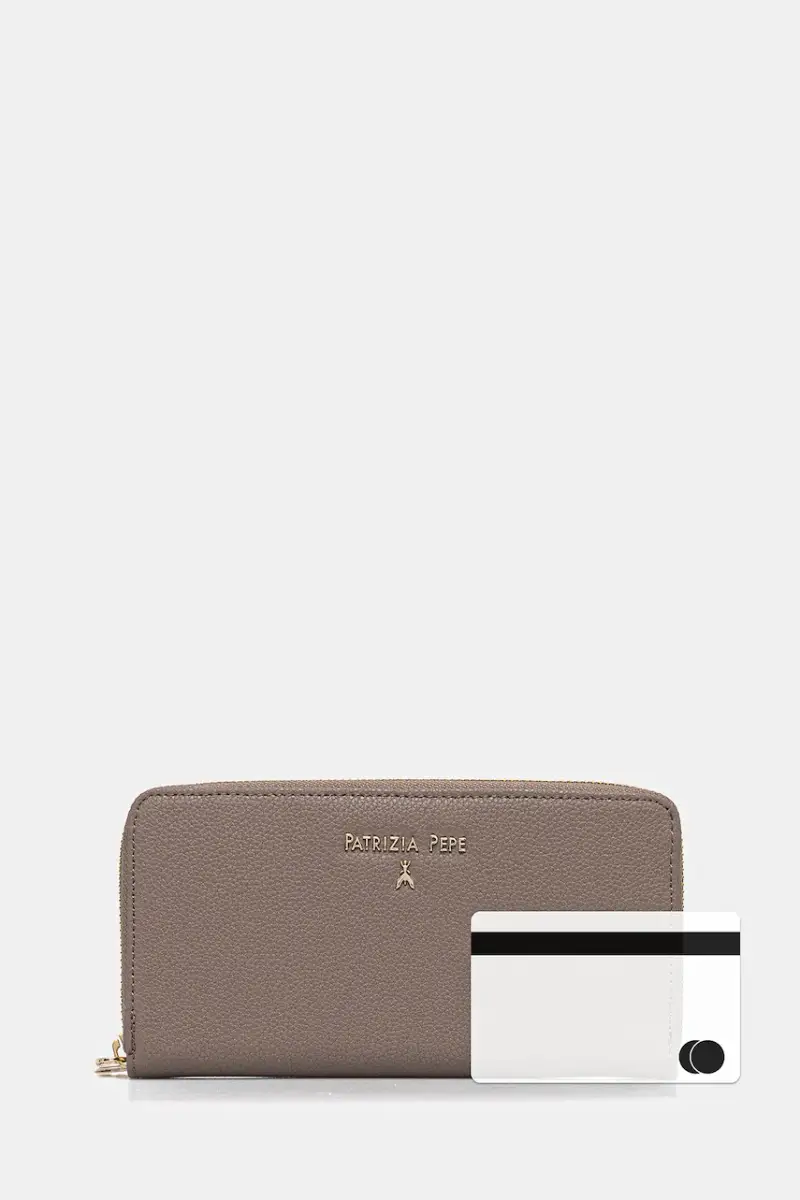 portafoglio in pelle donna colore beige CQ4879 L001 miniatura 5