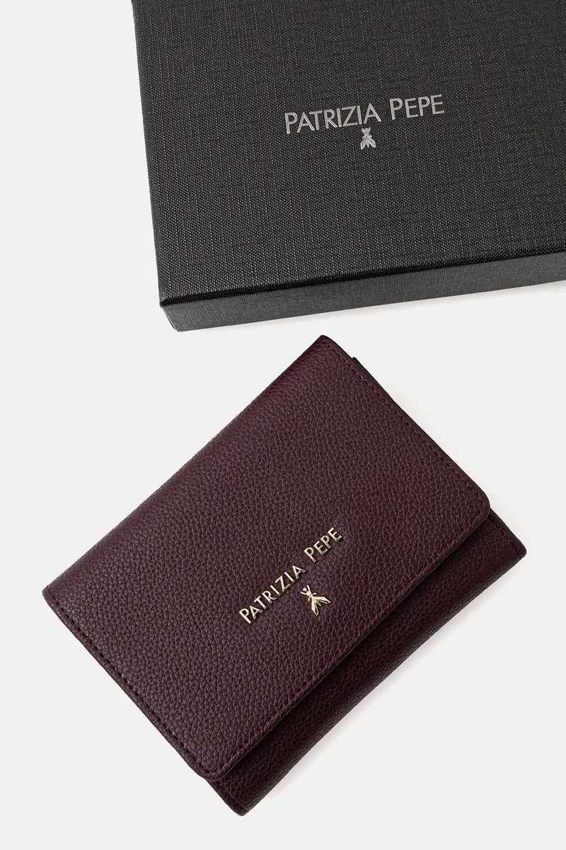 portafoglio in pelle donna colore beige CQ7081 L001 Violetto miniatura 4