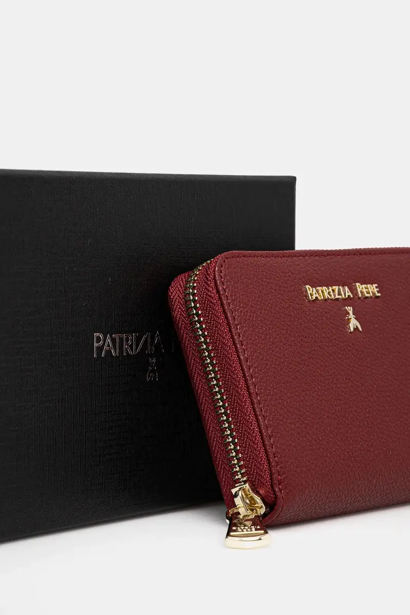 portafoglio in pelle donna colore beige CQ8512 L001 Granata miniatura 4