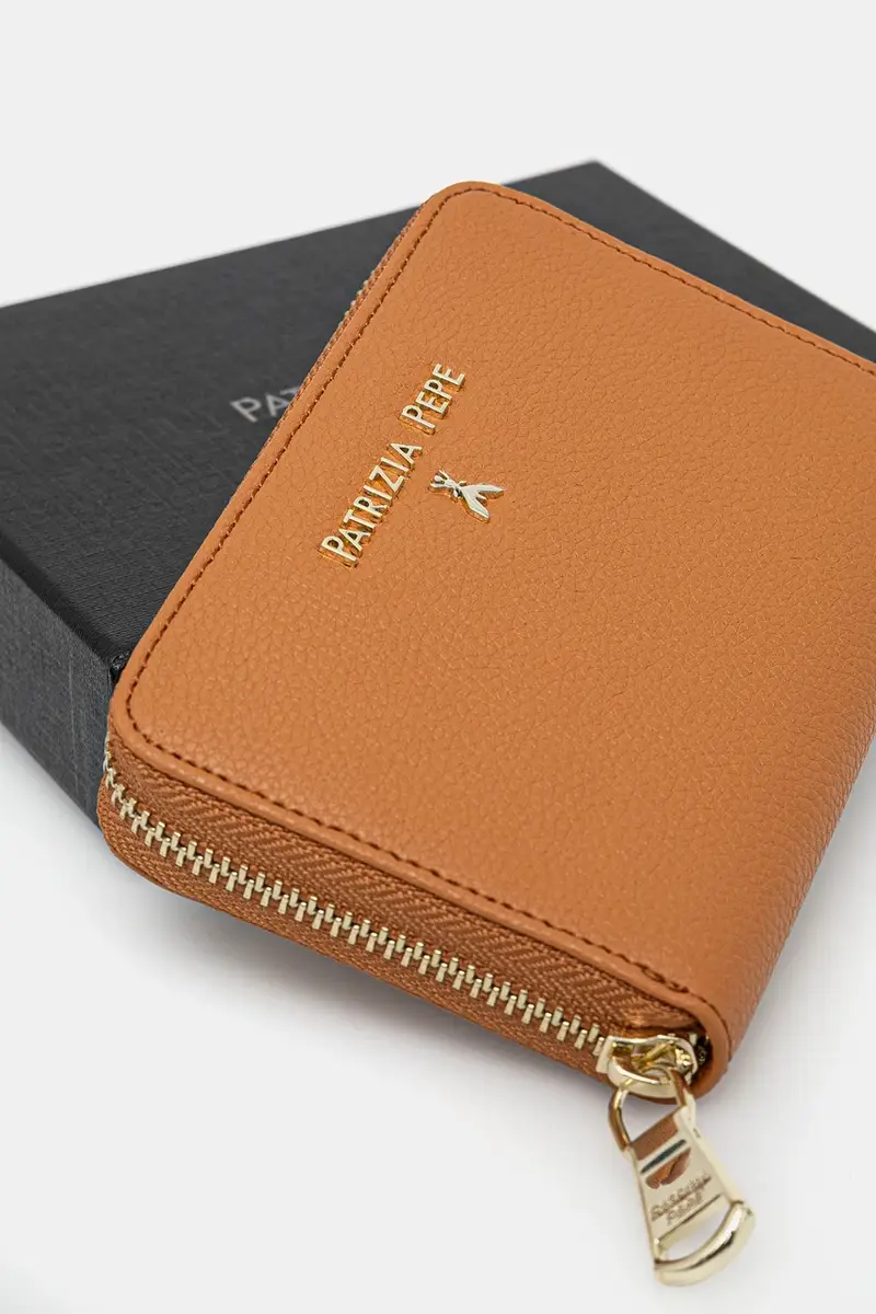 portafoglio in pelle donna colore beige CQ8512 L001 Marrone miniatura 4