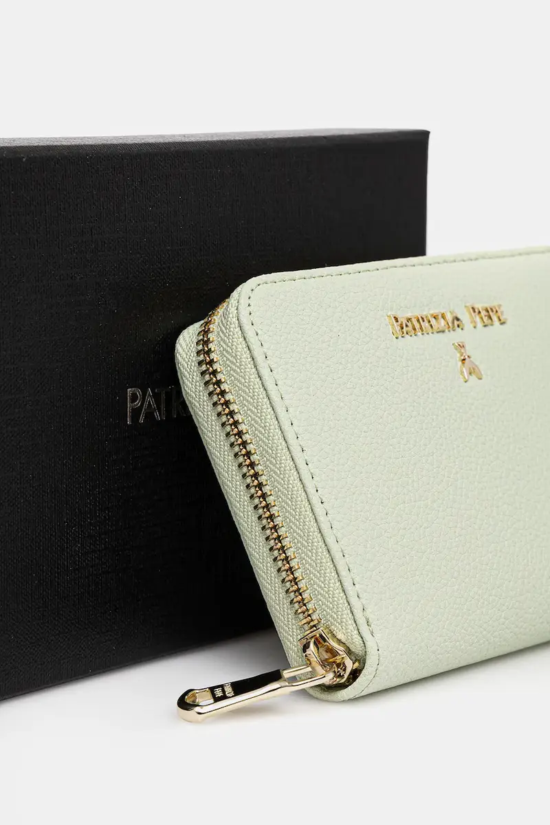 portafoglio in pelle donna colore beige CQ8512 L001 Verde miniatura 4