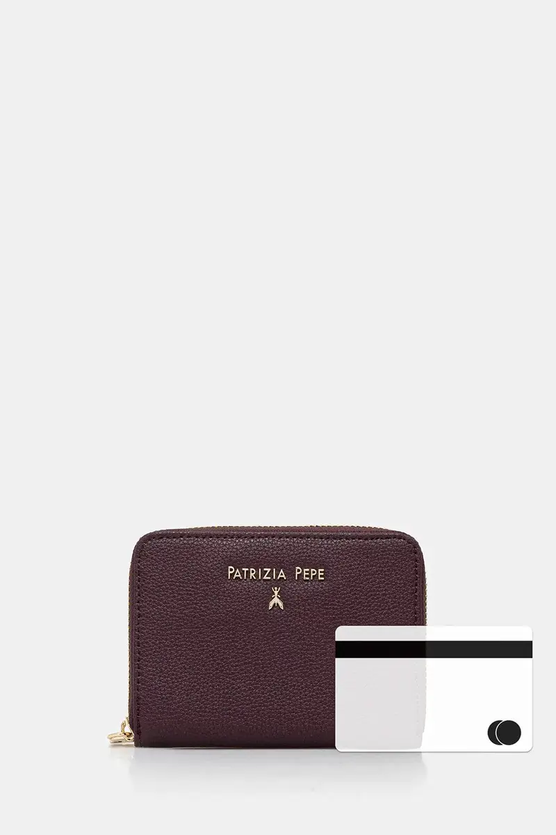 portafoglio in pelle donna colore beige CQ8512 L001 Violetto miniatura 5