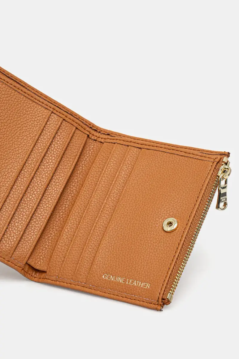 portafoglio in pelle donna colore nero CQ8732 L001 Marrone miniatura 3