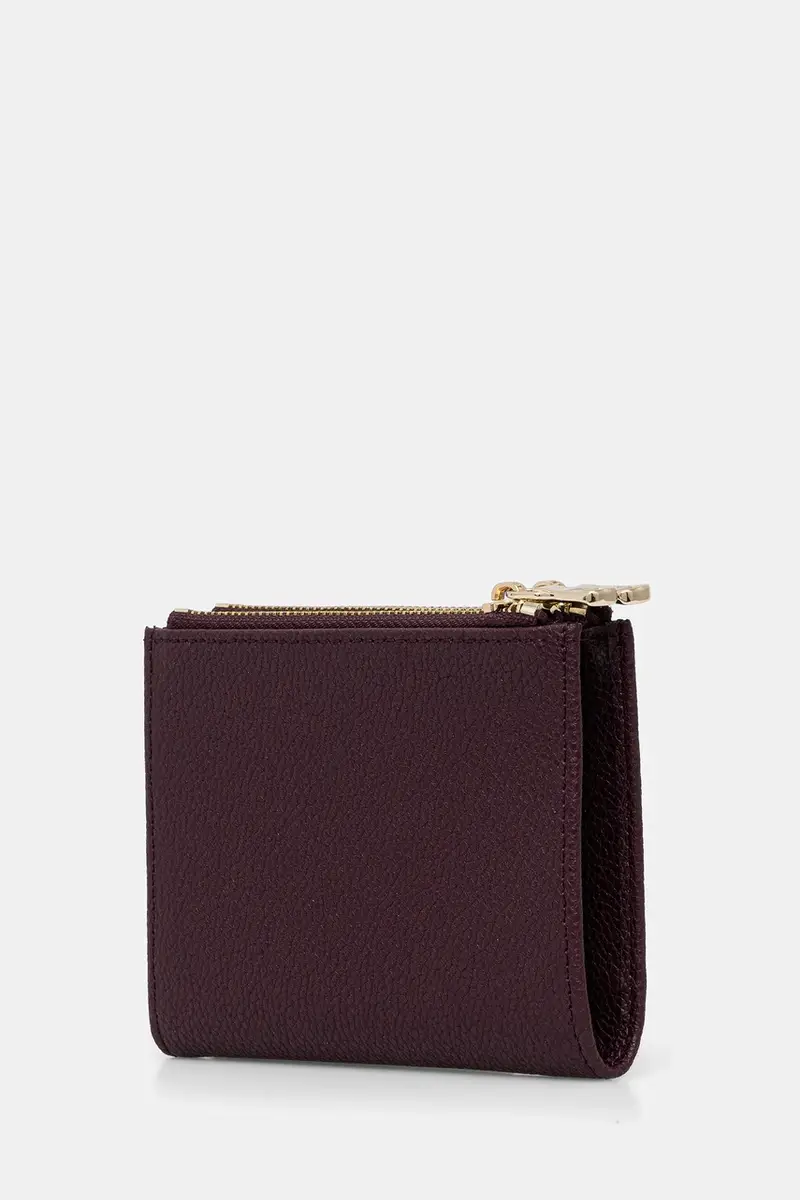 portafoglio in pelle donna colore nero CQ8732 L001 Violetto miniatura 2