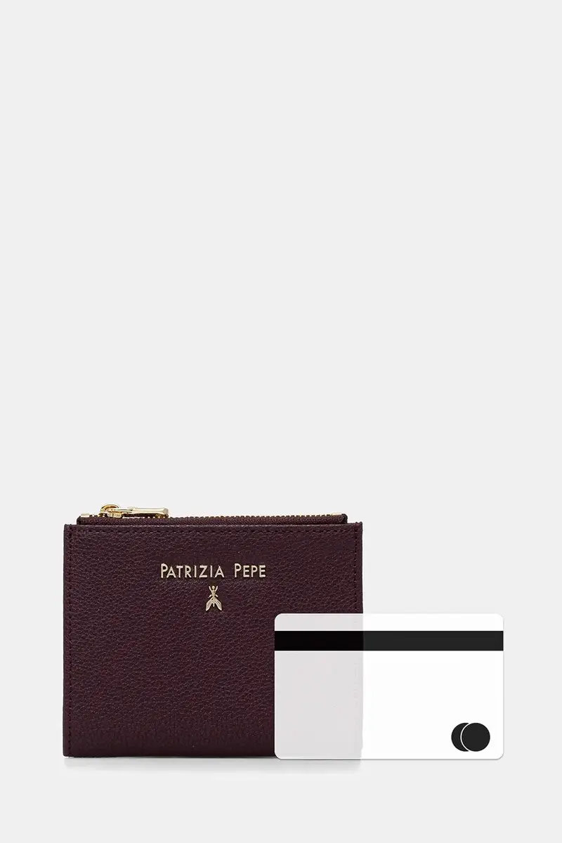 portafoglio in pelle donna colore nero CQ8732 L001 Violetto miniatura 5