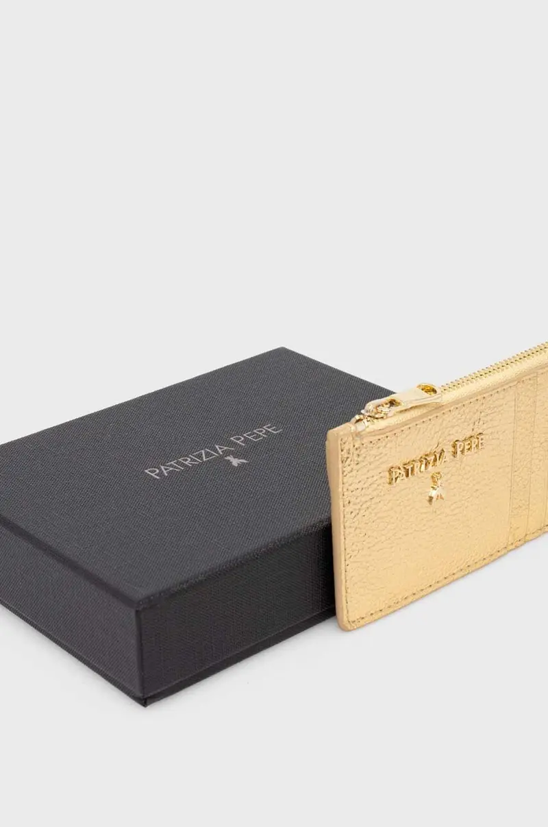 portafoglio in pelle donna colore oro miniatura 4