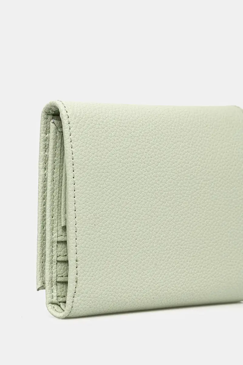 portafoglio in pelle donna colore verde 8Q0024 L001 miniatura 2