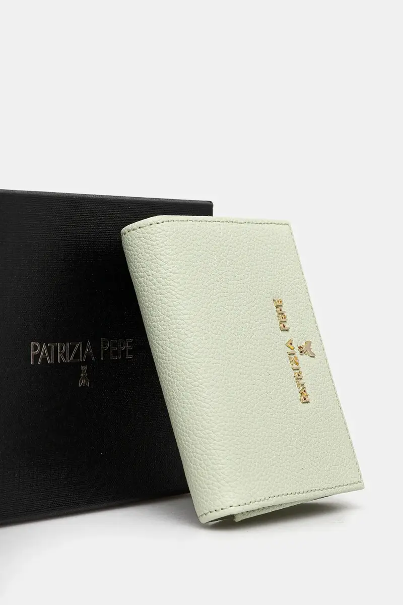 portafoglio in pelle donna colore verde 8Q0024 L001 miniatura 4