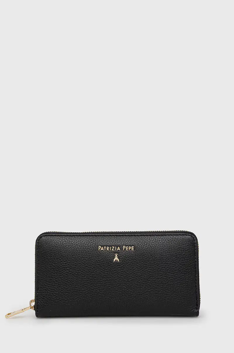 portafoglio in pelle donna Nero