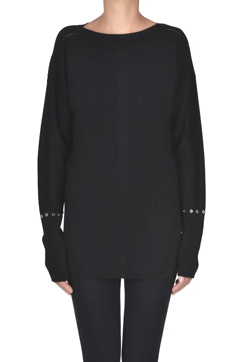 Pullover a costine Nero