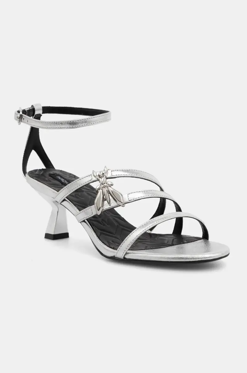 sandali in pelle colore argento 8X0075 L031 S298