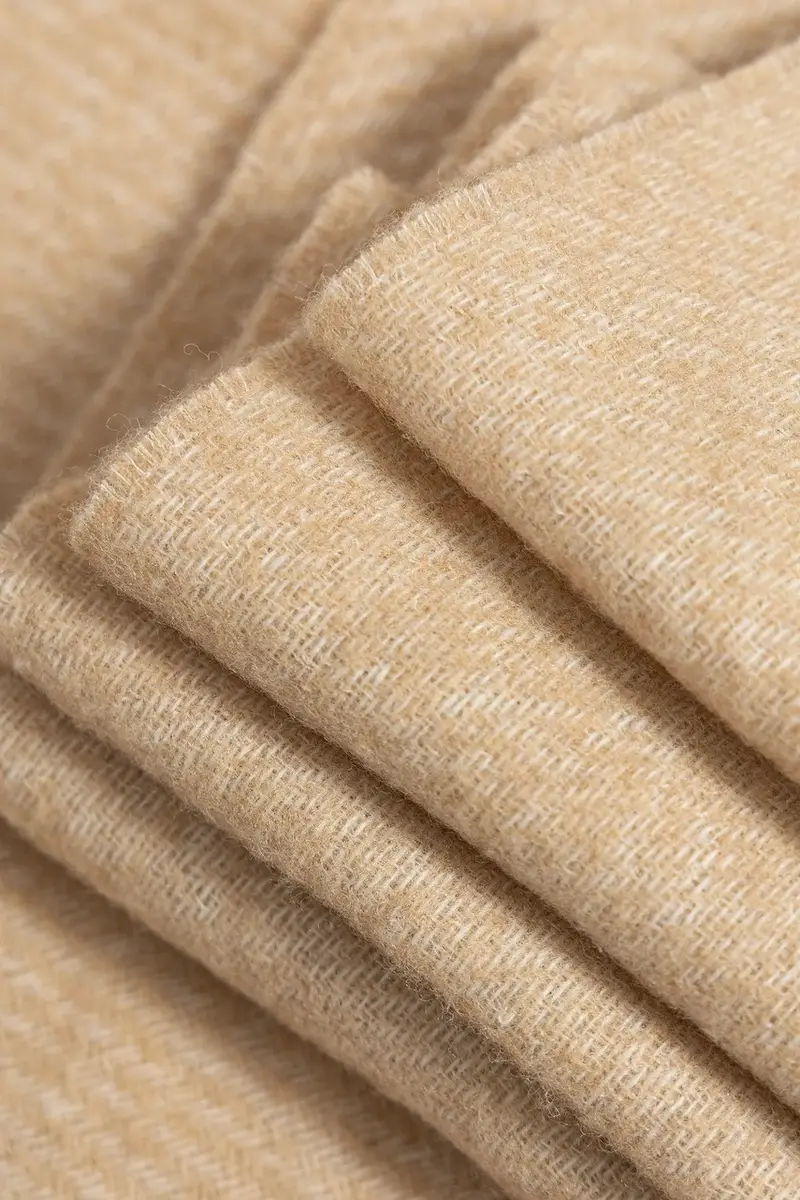 scialle con lana colore beige 2F0124 A681 miniatura 3