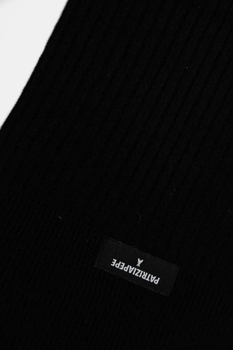 scialle con lana colore nero 2F0110 K9O3A miniatura 2