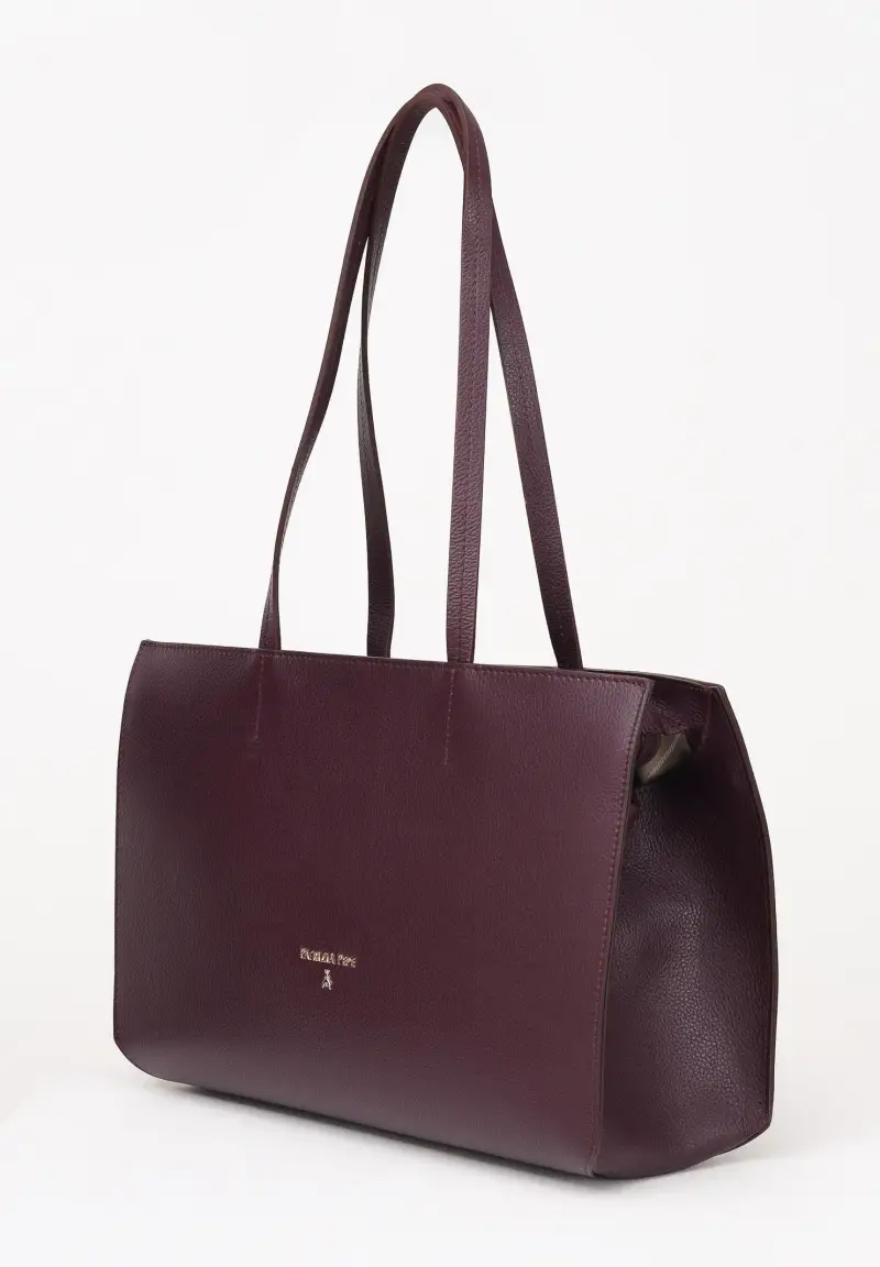 Shopper bordeaux da donna miniatura 2