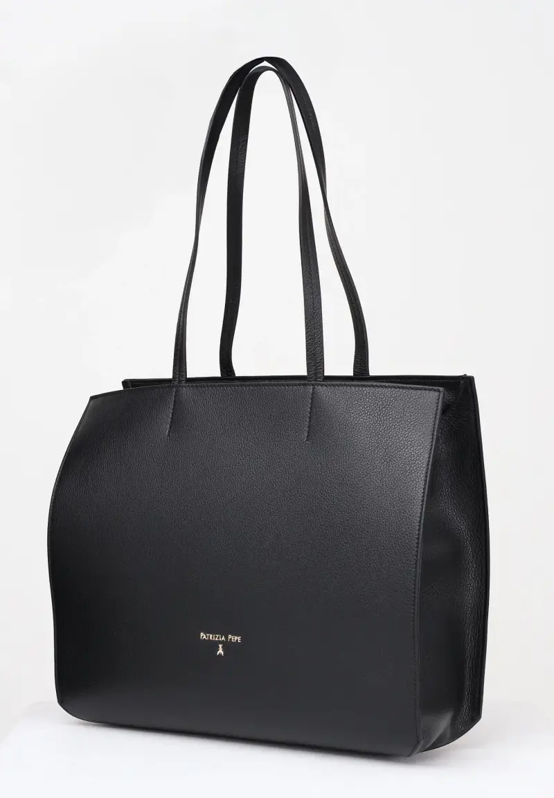 Shopper nera da donna miniatura 2