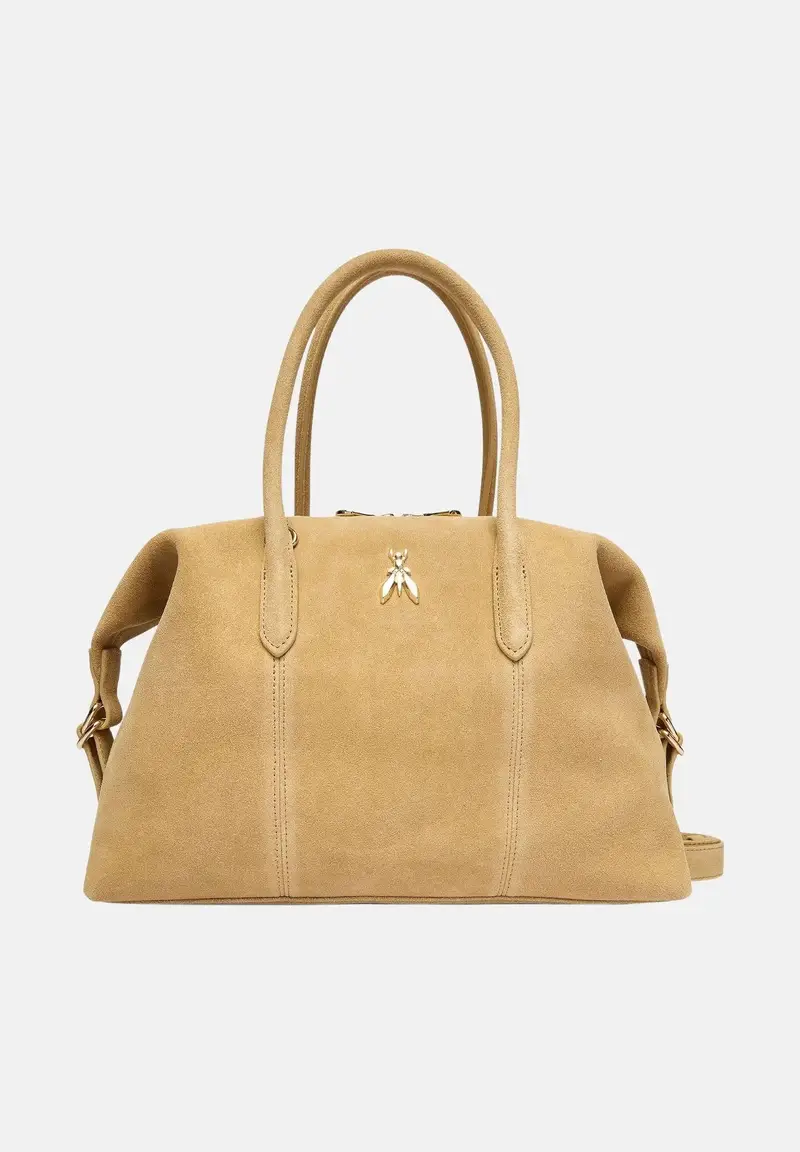 Shopper New Business in suede beige da donna